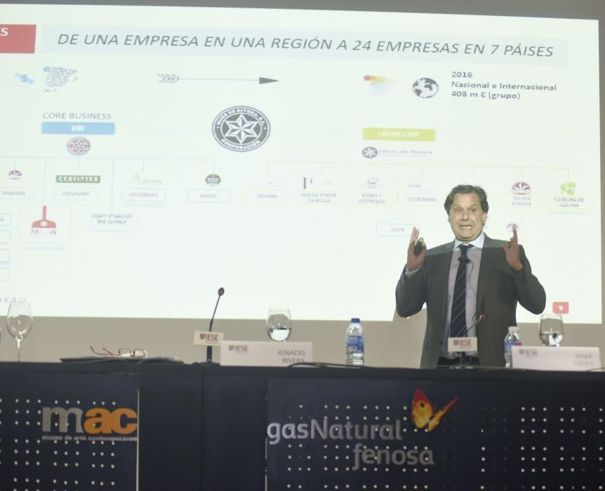 El consejero delegado de Hijos de Rivera, Ignacio Rivera, participa en el X Encuentro Alumni del IESE en Galicia.