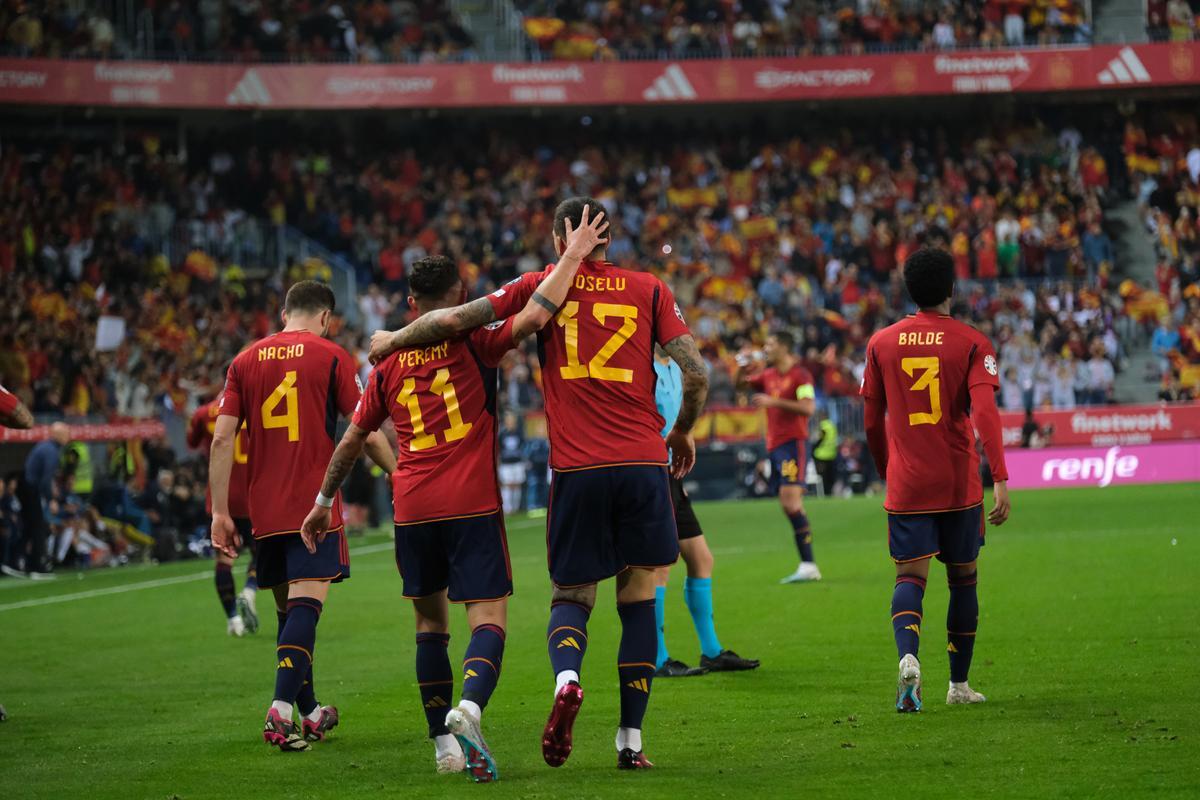 La Roja juega en Málaga contra Noruega, en imágenes