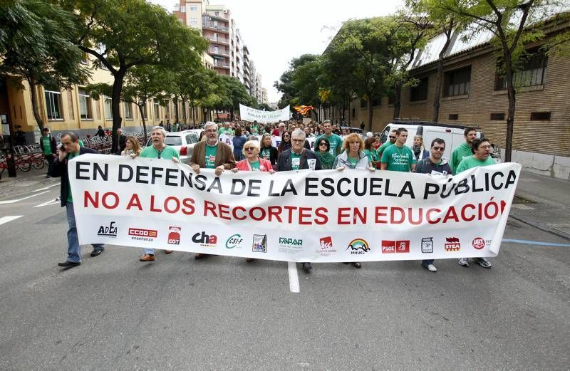 Fotogalería: Huelga educativa en Zaragoza