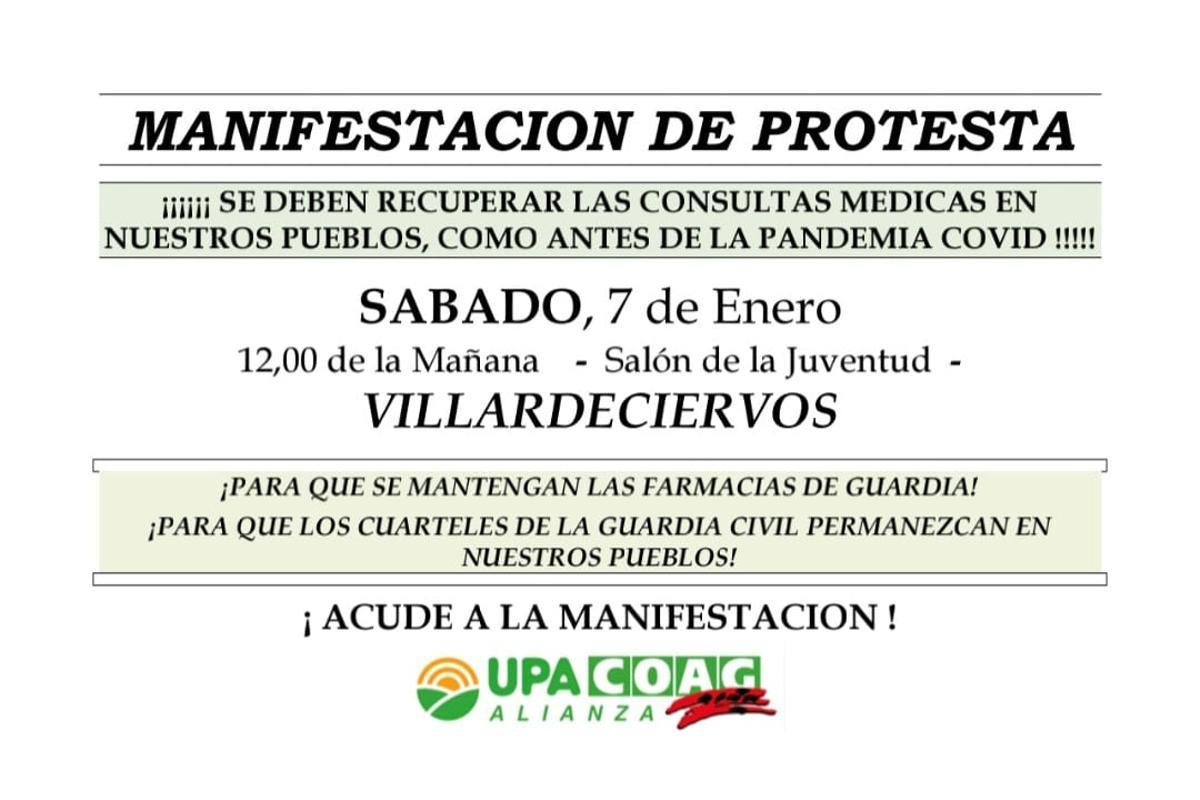 Manifestación en Villardeciervos.