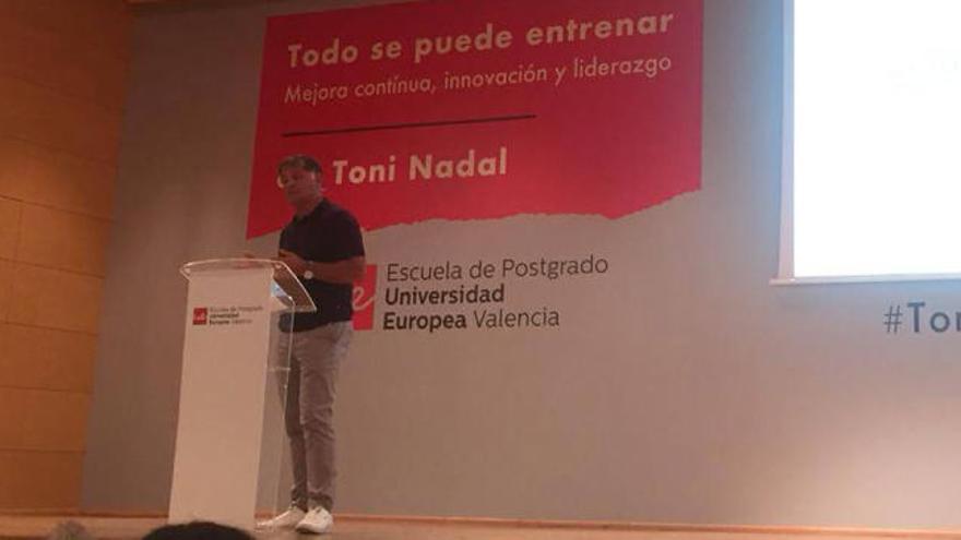 Toni Nadal, en la Universidad Europea de Valencia