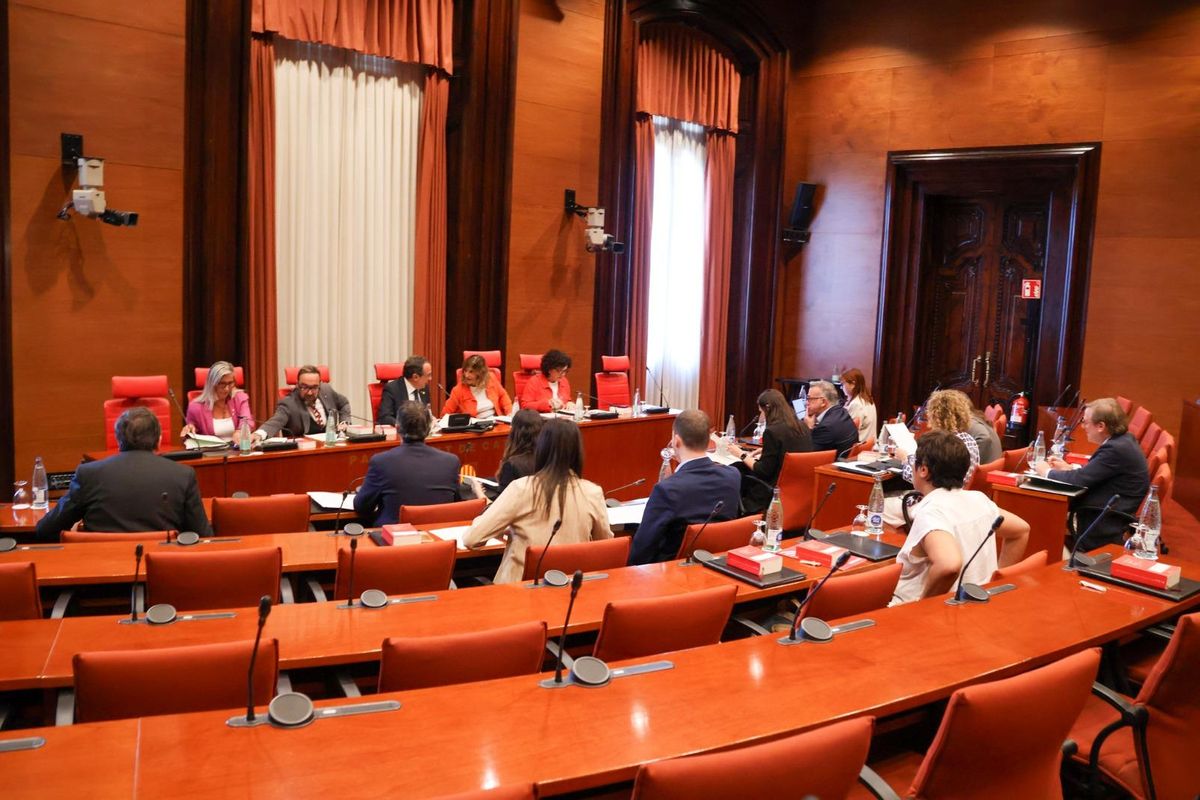 Reunión de la Junta de Portavoces de este martes en el Parlament.