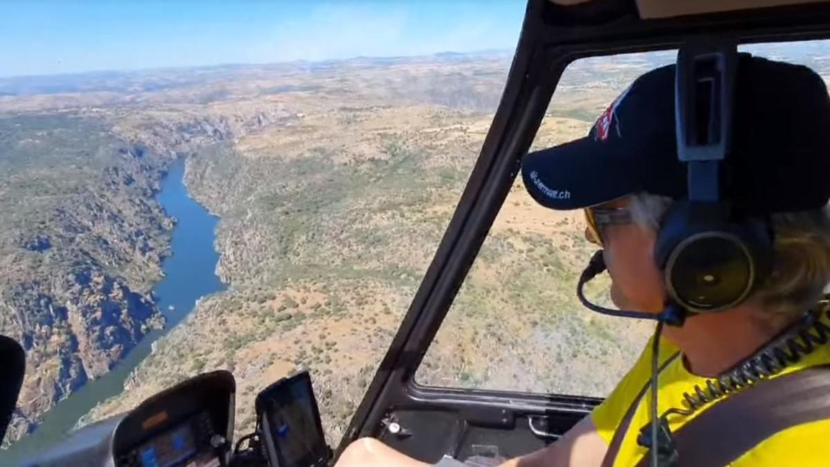 Jesús Calleja ya sobrevuela el espectacular paisaje zamorano de Los Arribes del Duero