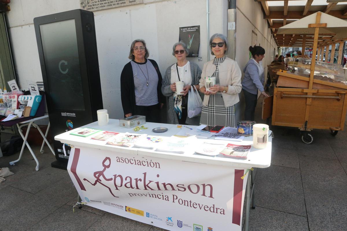Mesa a favor del parkinson el año pasado en Bueu.