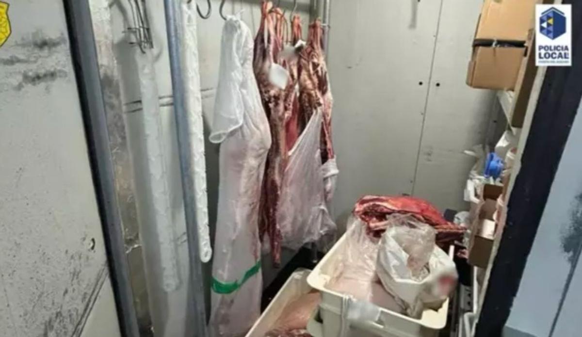 Estado de la carnicería cerrada.