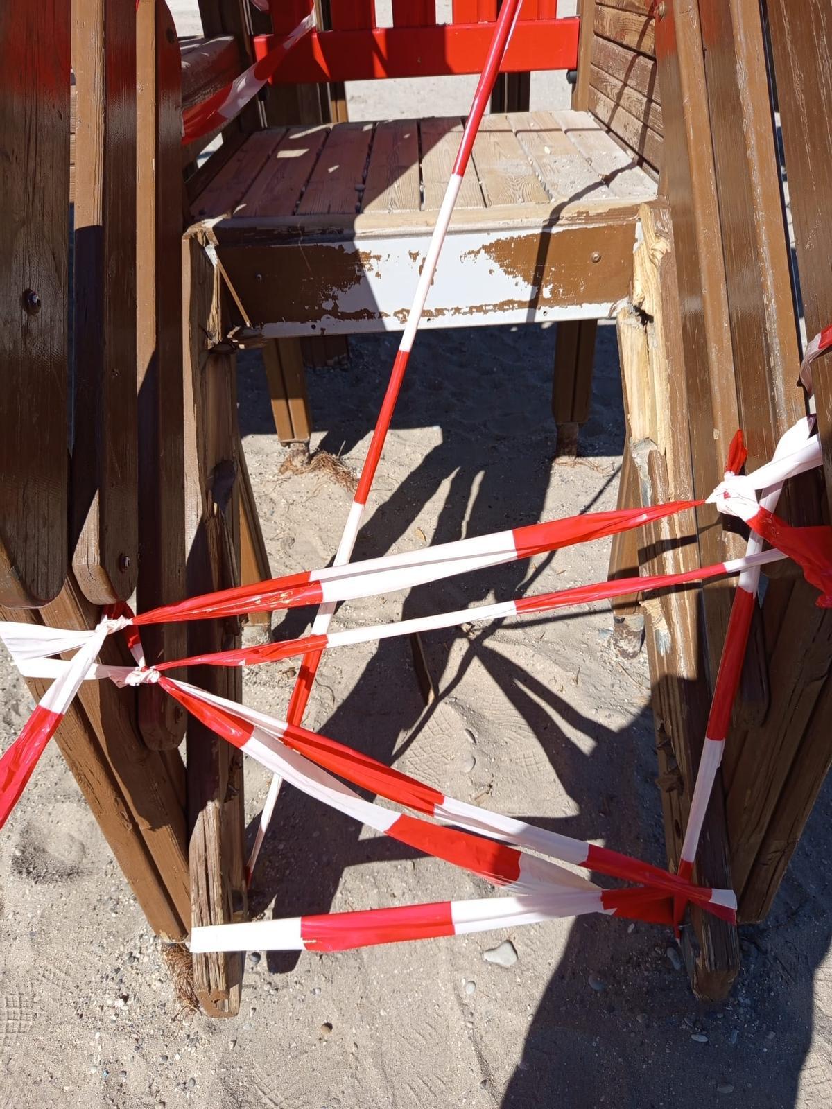 El barco pirata de El Campello, inutilizado