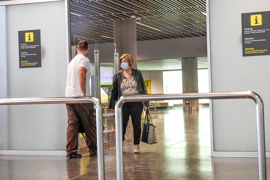 Pasajeros en el aeropuerto de Gran Canaria