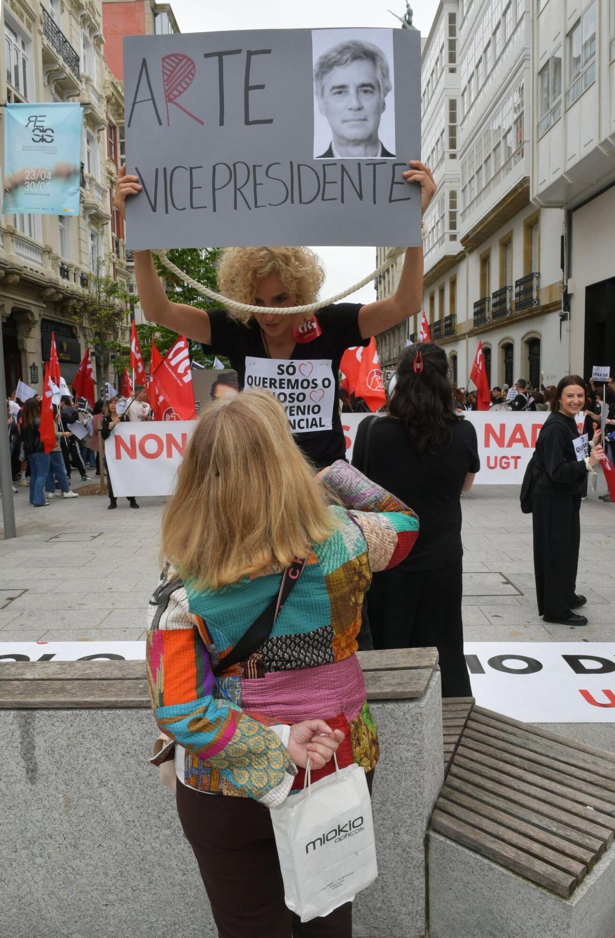 Nueva jornada de protesta en el sector textil de A Coruña