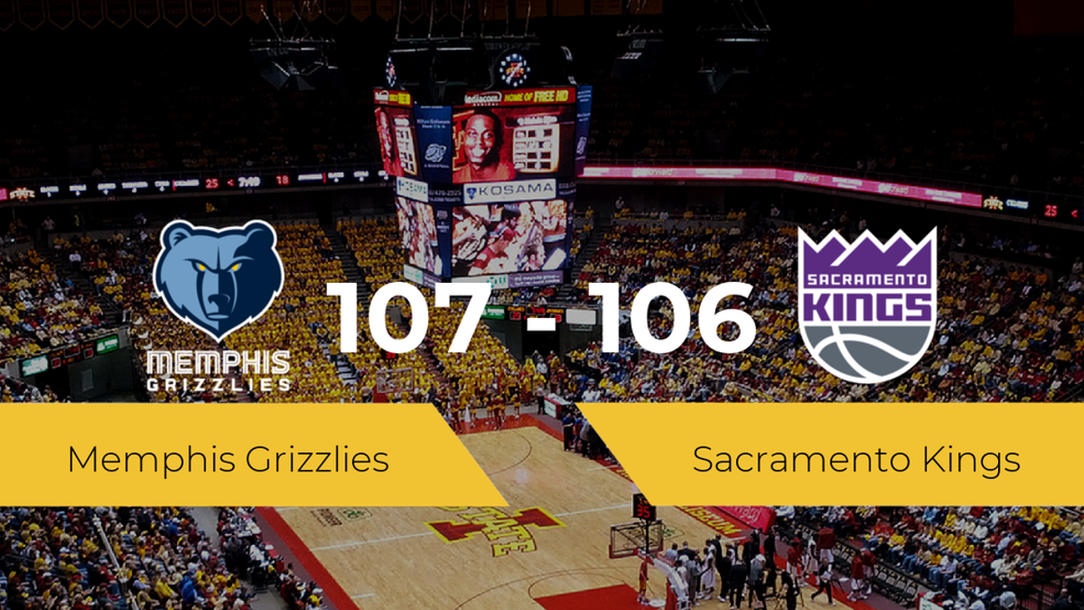 Memphis Grizzlies gana a Sacramento Kings (107-106)