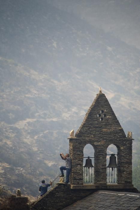 Incendio en los montes de León