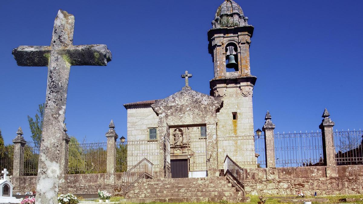 Conjunto parroquial de Trasmonte, en el Ayuntamiento de Ames, en cuyo entorno ocurrió el incendio