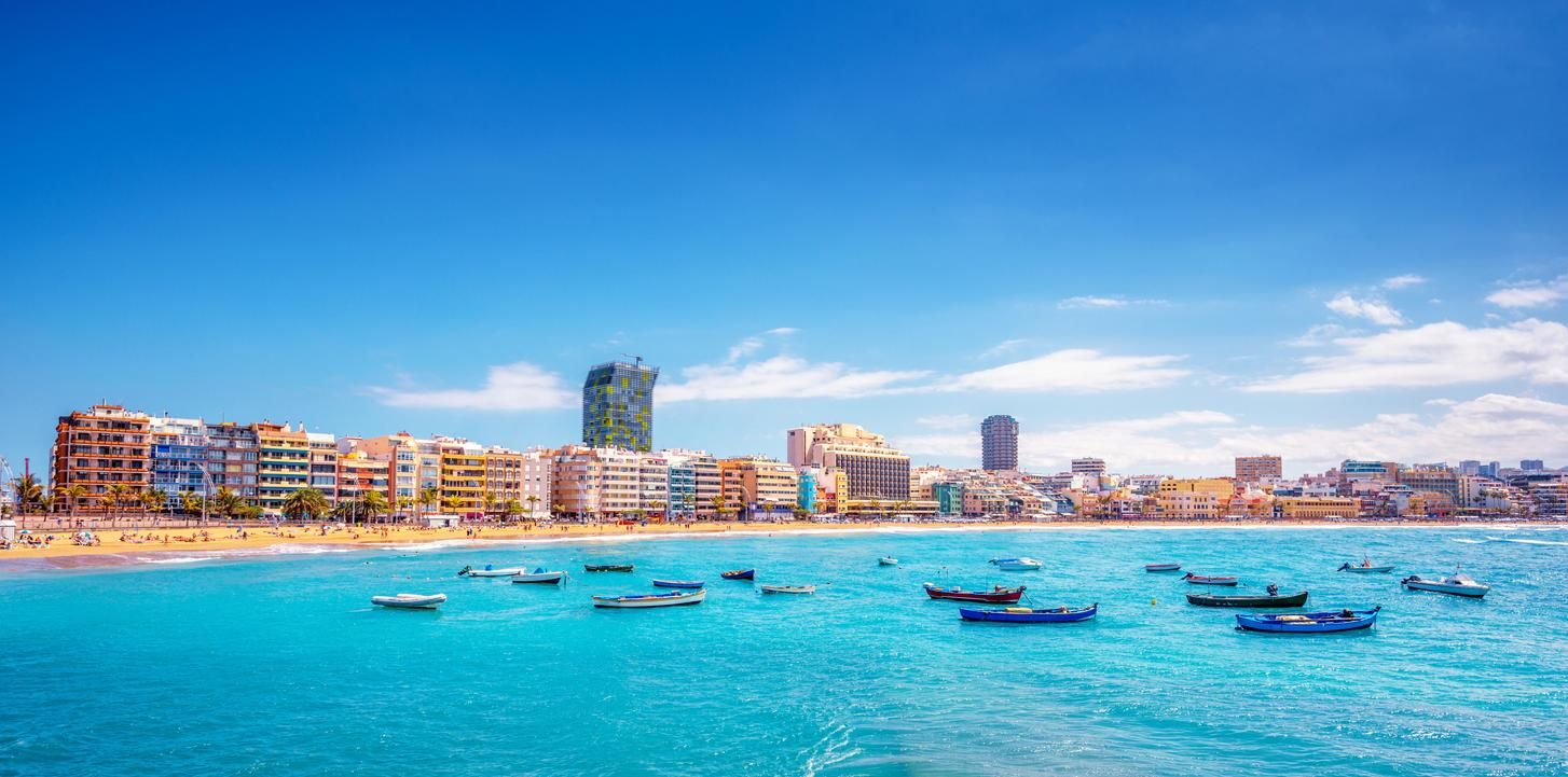Playa de Las Canteras en Las Palmas de Gran Canaria.