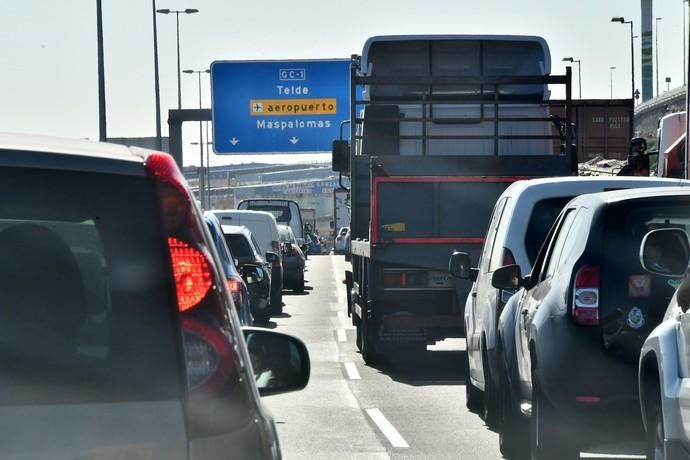 03/02/2020 TELDE.  Reteciones en la carretera GC-3 y GC-1, Jinamar y Marpequeña. Fotógrafa: YAIZA SOCORRO.  | 03/02/2020 | Fotógrafo: Yaiza Socorro