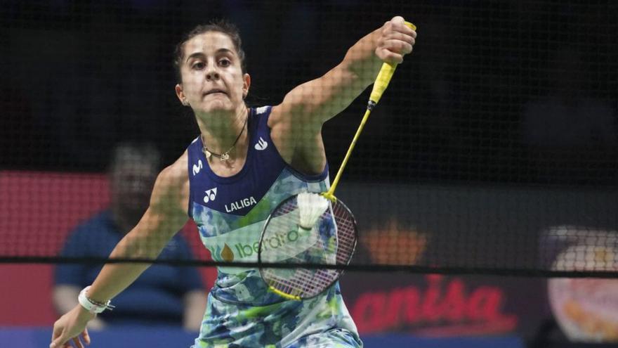 Carolina Marín, durante un partido. |  // EFE