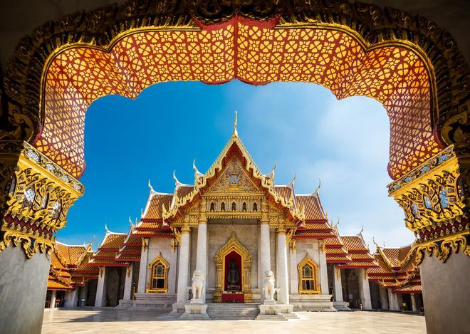 Templo en Bangkok, la ciudad más vibrante de Tailandia