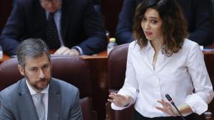 Isabel Díaz Ayuso en el pleno de la Asamblea de Madrid.