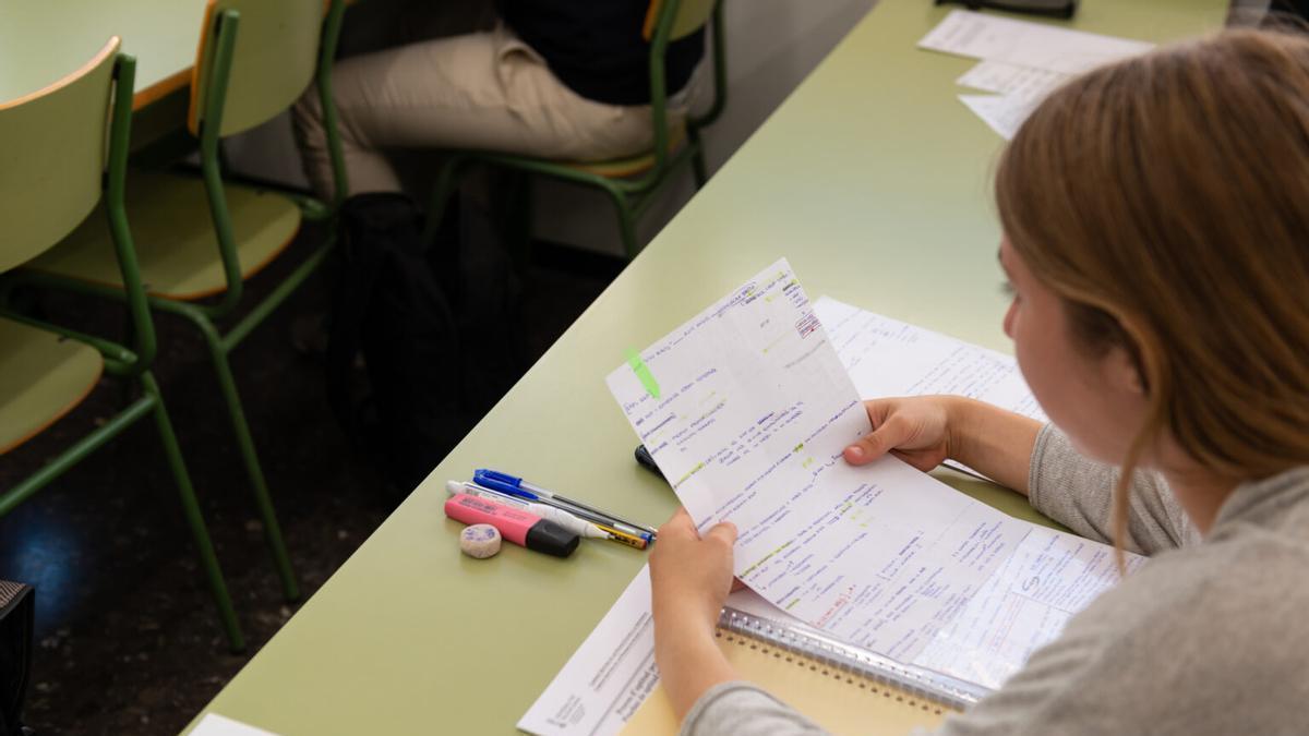 Una estudiante en el Campus de Gandia de la UPV.