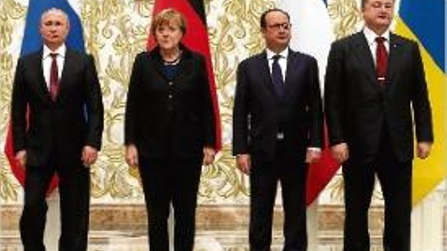 Putin, Merkel, Hollande i Poroixenko es van reunir a Minsk.