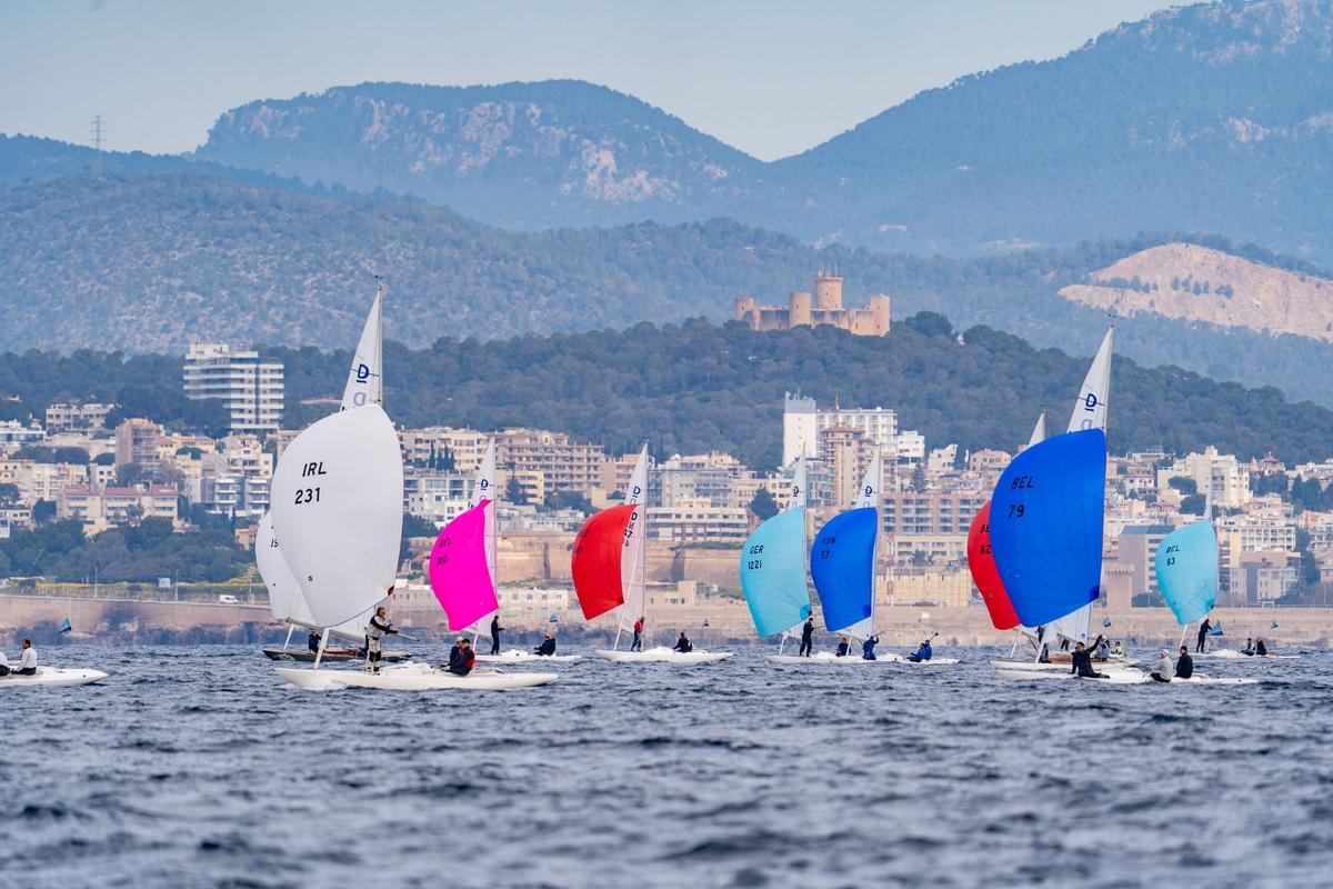 Uno de los tramos de popa de la regata de hoy.