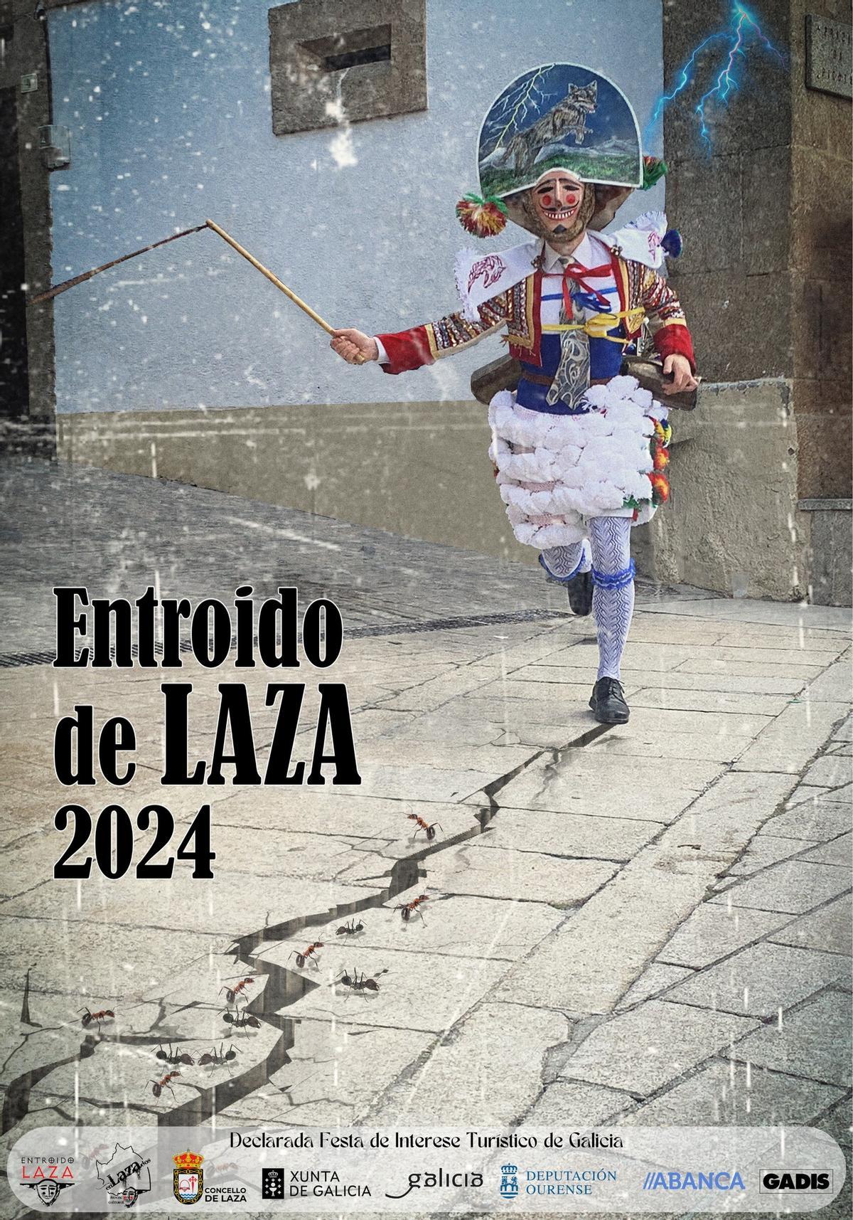 Cartel de Entroido en Laza 2024.