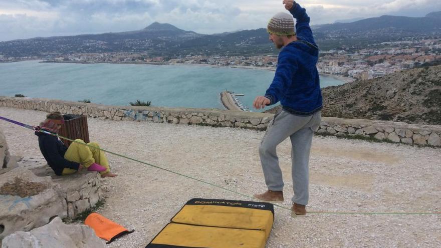 Equilibrismos en el cabo de Sant Antoni de Xàbia