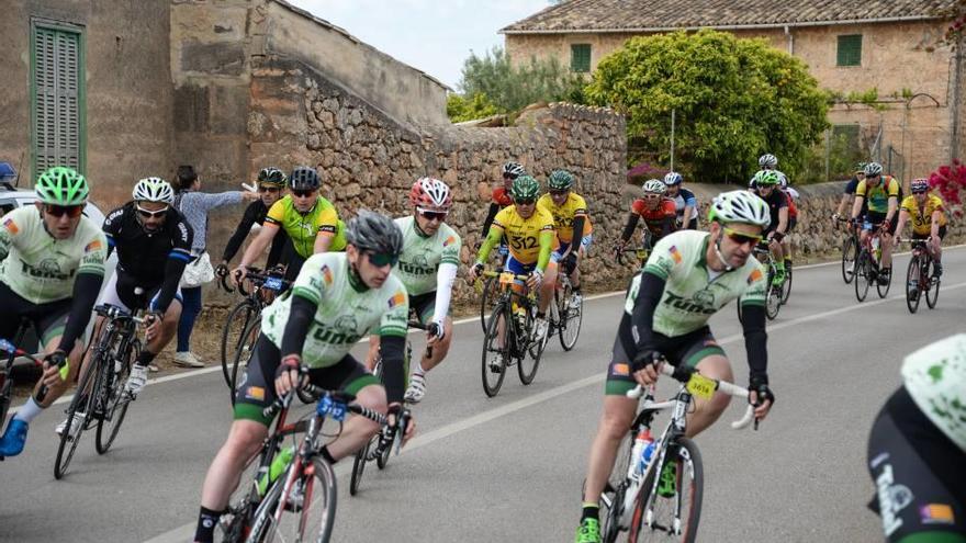 Un grupo de ciclistas participantes en la Mallorca 312 que se desarrolló el sábado.