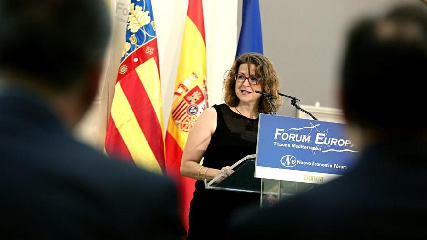 La consellera Elena Cebrián, hoy.