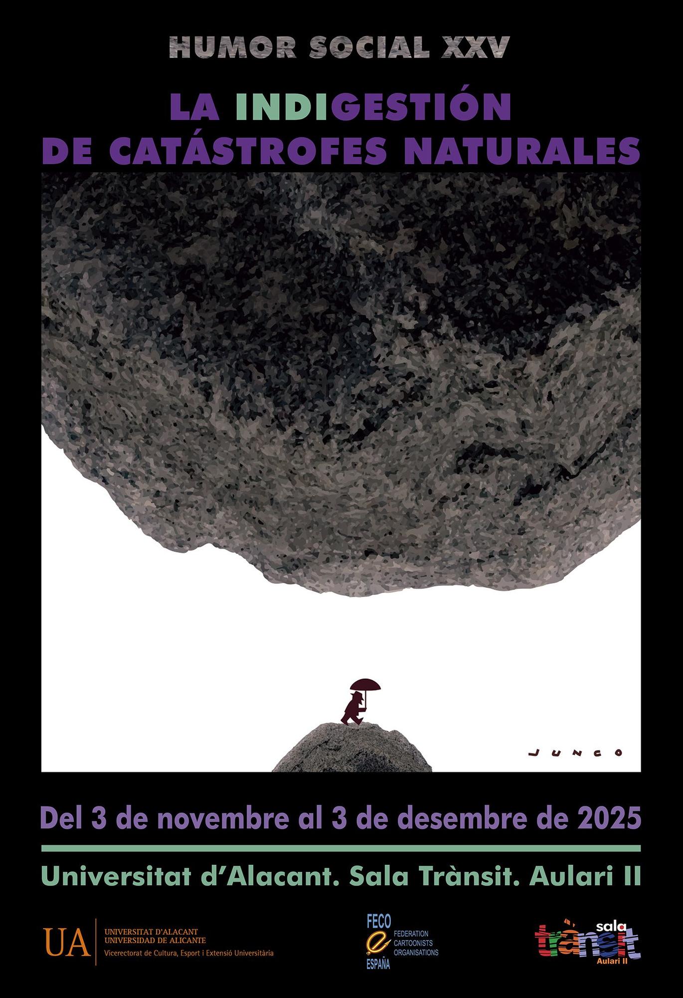 La Muestra de Humor Social de la UA cumple 25 años con su nueva exposición “La indigestión de las catástrofes naturales”