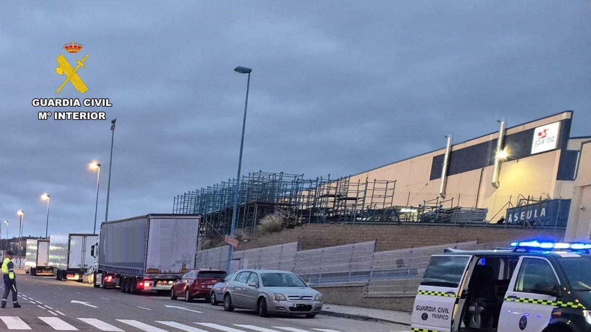 Control de la Guardia Civil en Calatayud