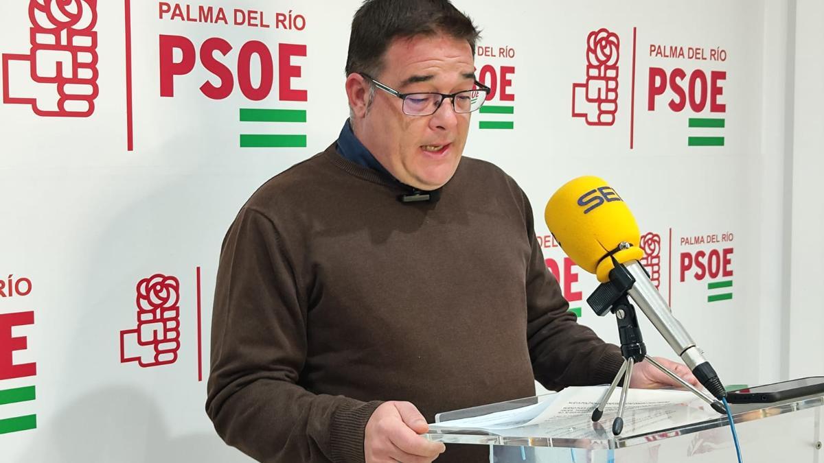 Alejandro Marco, portavoz socialista en el Ayuntamiento de Palma del Río.