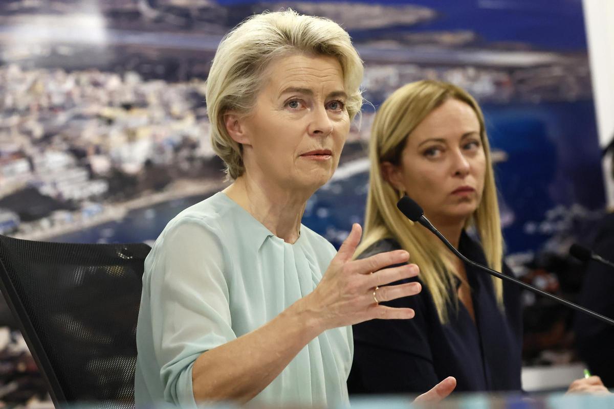 Von der Leyen visita Lampedusa invitada por Meloni