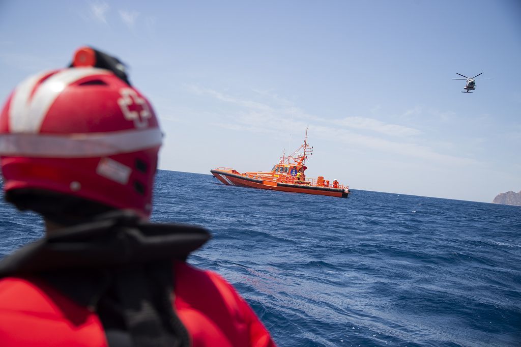 Simulacro rescate Salvamento Marítimo y cruz roja