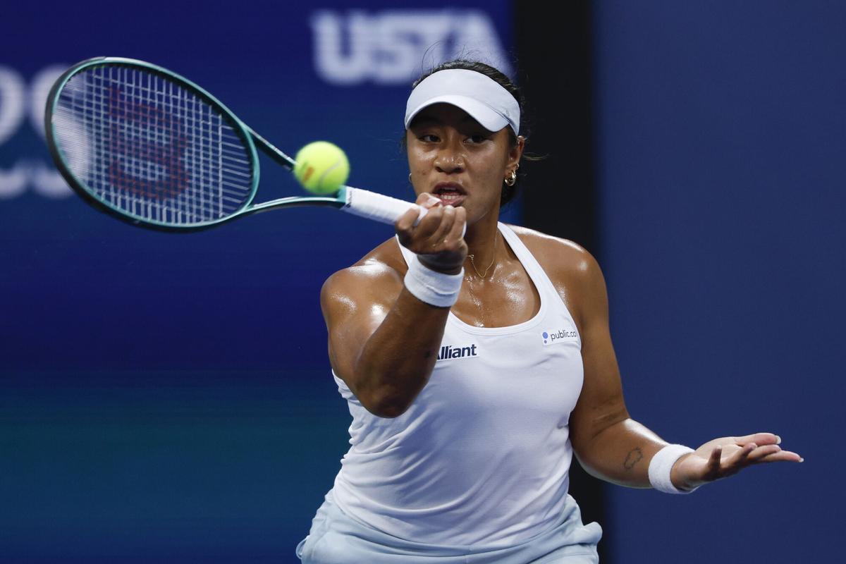 Destanee Aiava, en un partido del Open de EEUU.