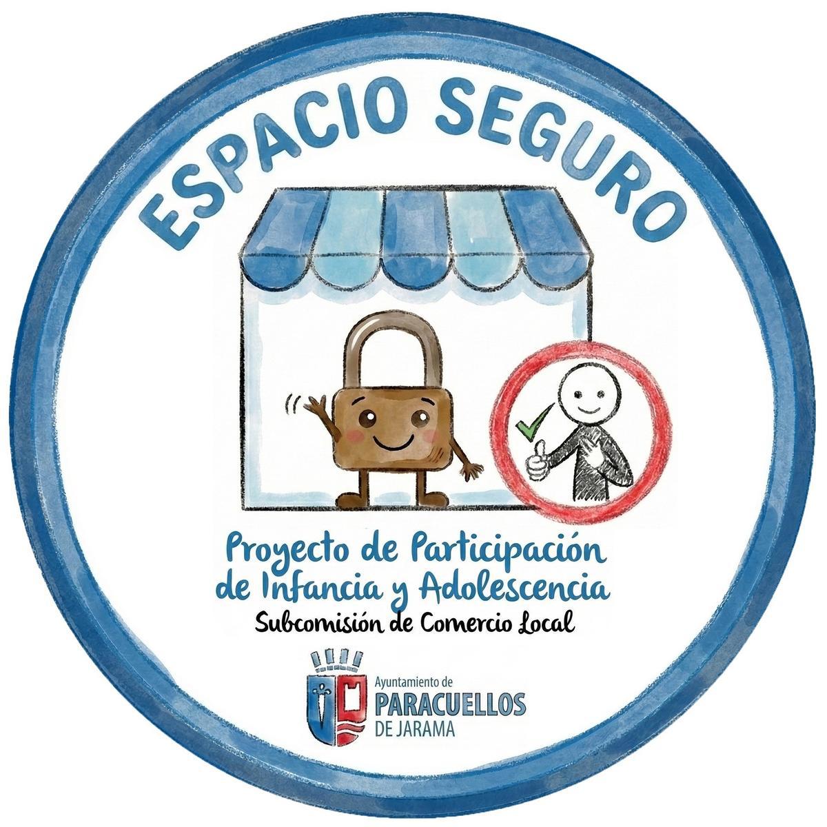 Imagen de la campaña 'Comercio Seguro' que transforma las tiendas de Paracuellos de Jarama en una red de protección a la infancia