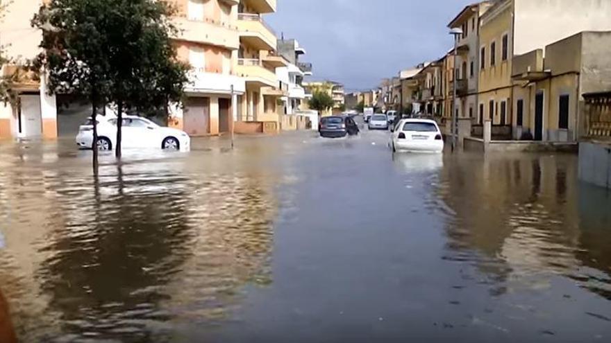 Una de las calles afectadas por las lluvias de septiembre