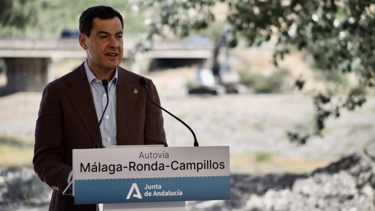 Juanma Moreno inaugura las obras de ampliación de la autovía del Guadalhorce entre Casapalma y Cerralba