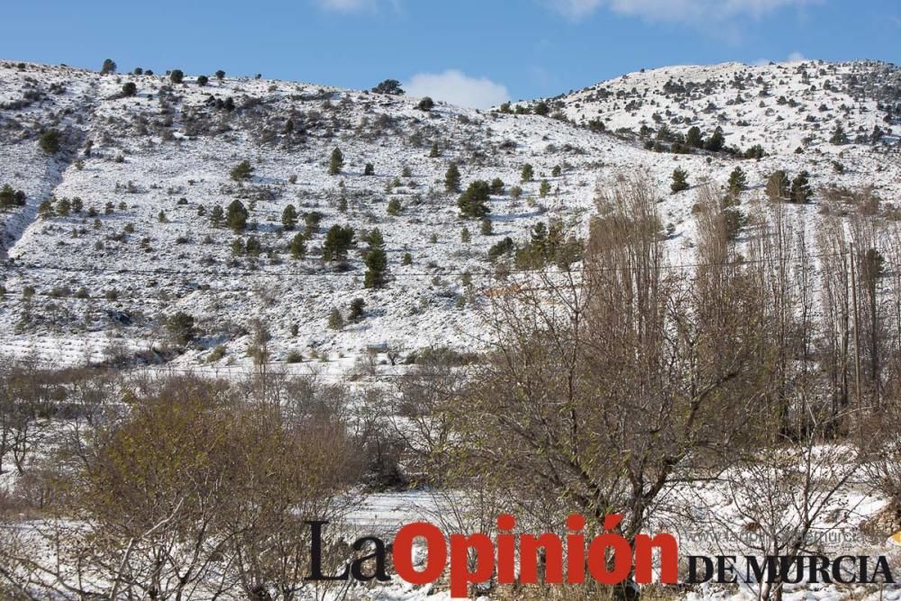 La nieve llega a las pedanías de la comarca del No