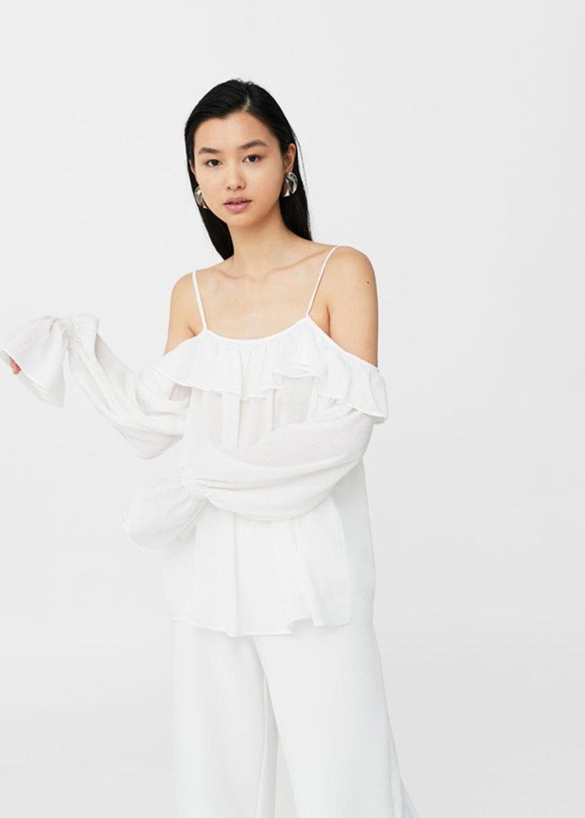 Mango Outlet: blusa fluida off-shoulder