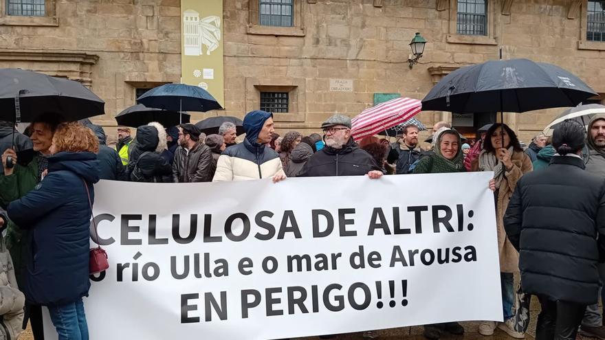 Una de las protestas de la plataforma contra Altri en Santiago.
