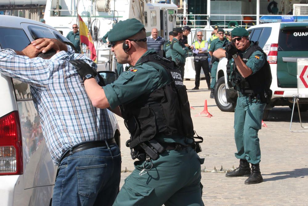 Simulacro en el puerto de Málaga