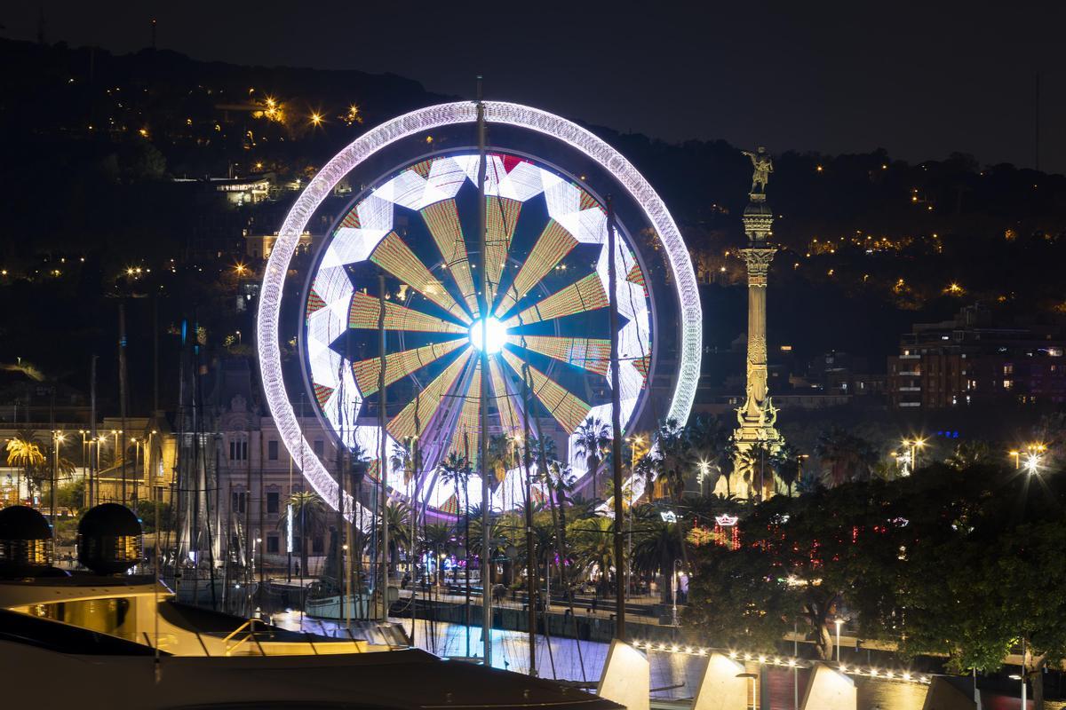 El Port de Barcelona enciende las luces navidad en la Fira de Nadal