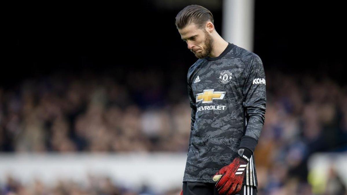 De Gea, desconsolado tras su error ante el Everton