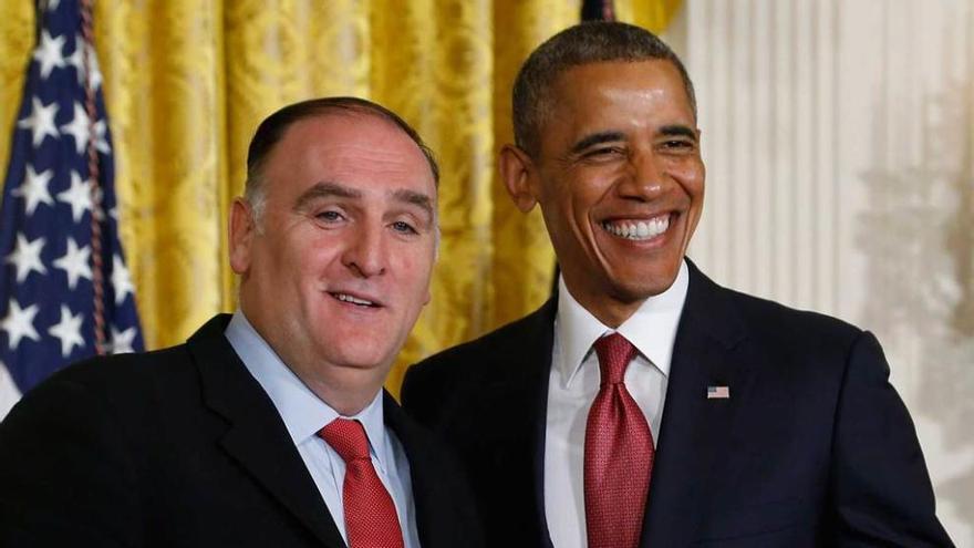 José Andrés y Barack Obama.