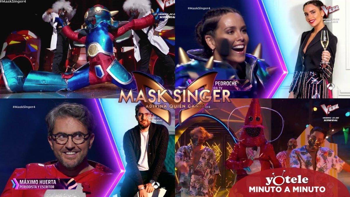 Imágenes de Cristina Pedroche y Máximo Huerta durante su paso por ¿Mask Singer: Adivina quién canta¿ como Robot y Gamba