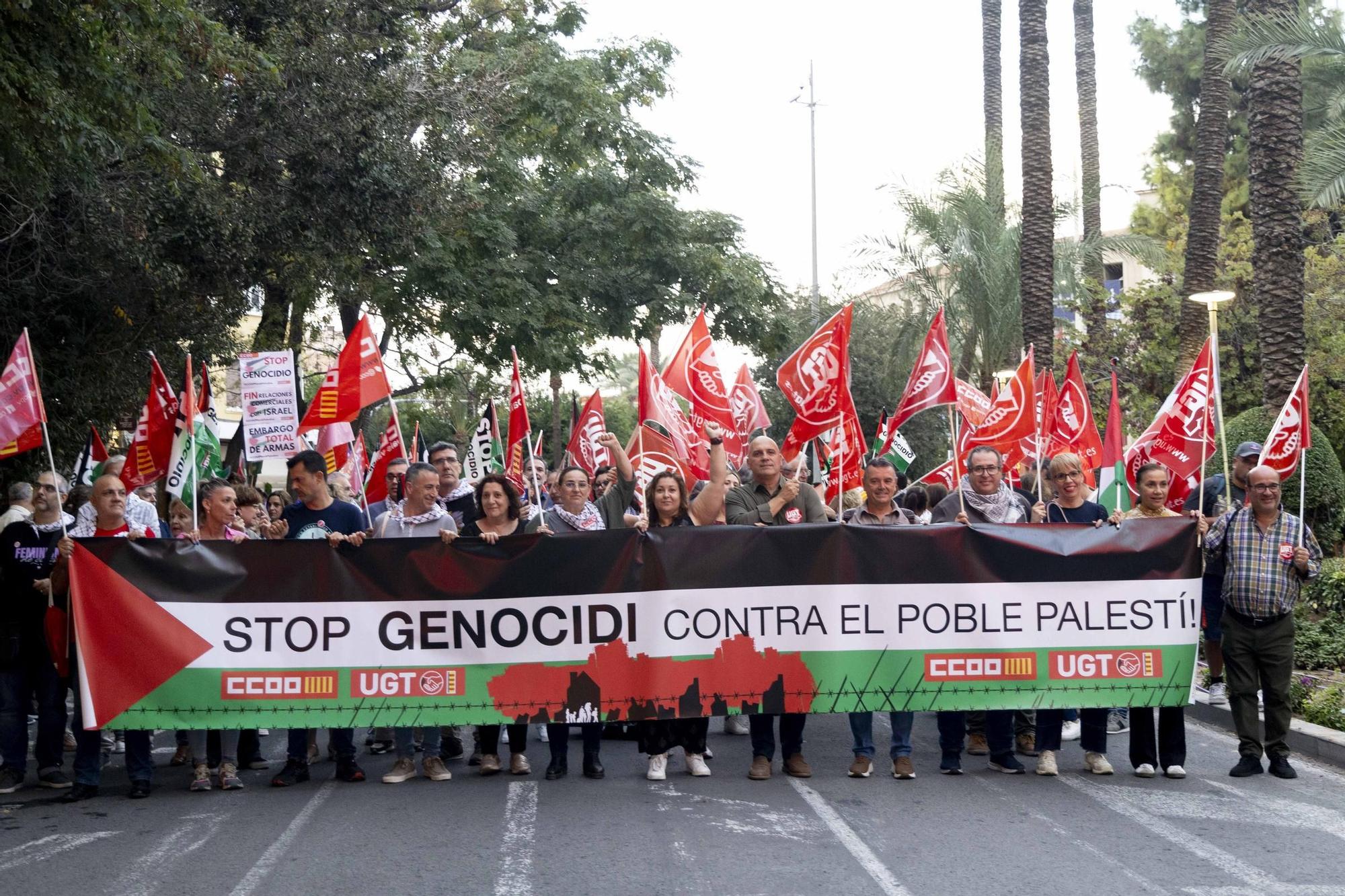 Alicante alza la voz por Palestina en una jornada de movilizaciones