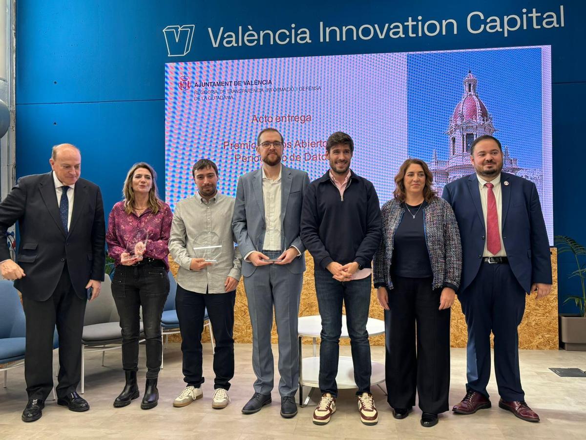 Entrega de los premios de datos abiertos, organizados por el Ayuntamiento de València.