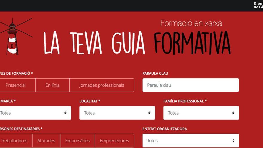 La web de la Diputació de Girona.