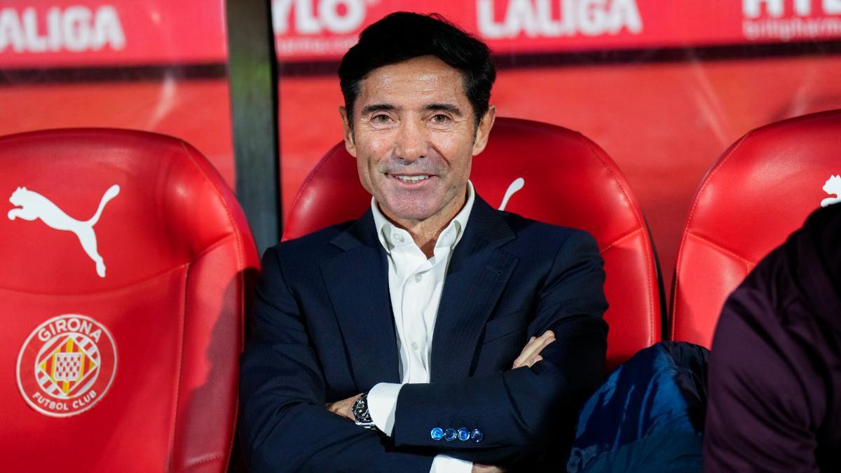 Marcelino en el banquillo de Montilivi