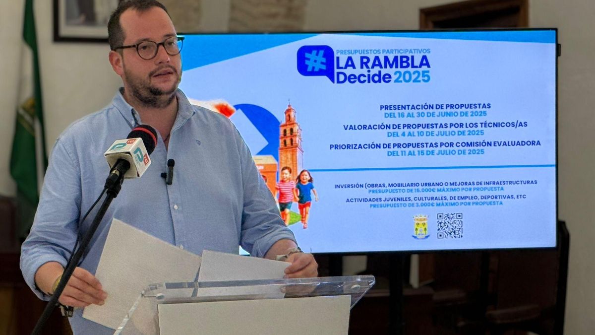 Juan Bautista García presenta los plazos para los Presupuestos Participativos de La Rambla.