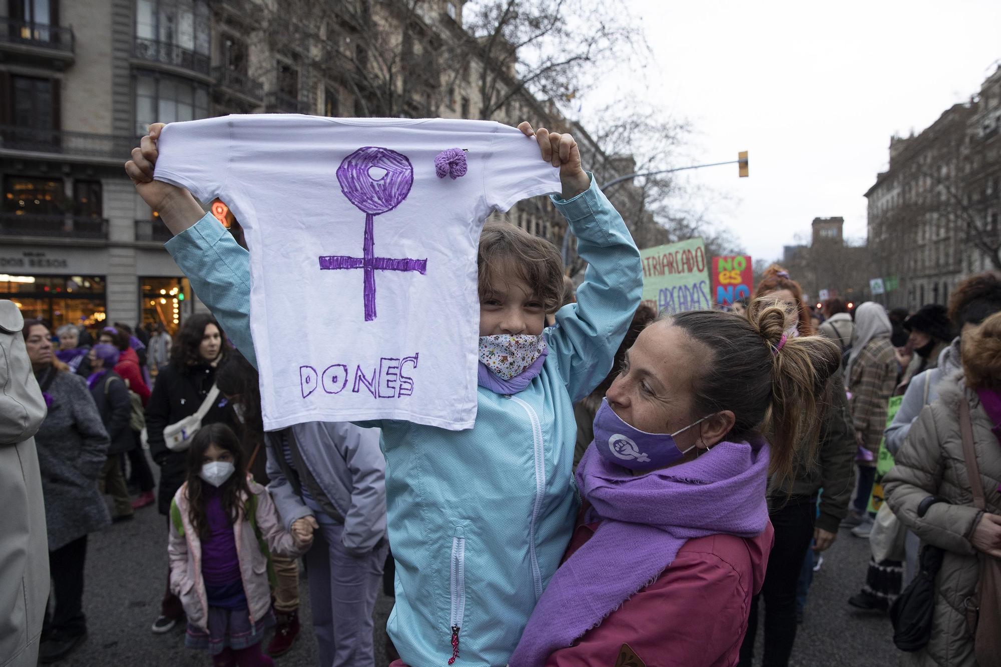 Manifestación del 8-M en Barcelona.